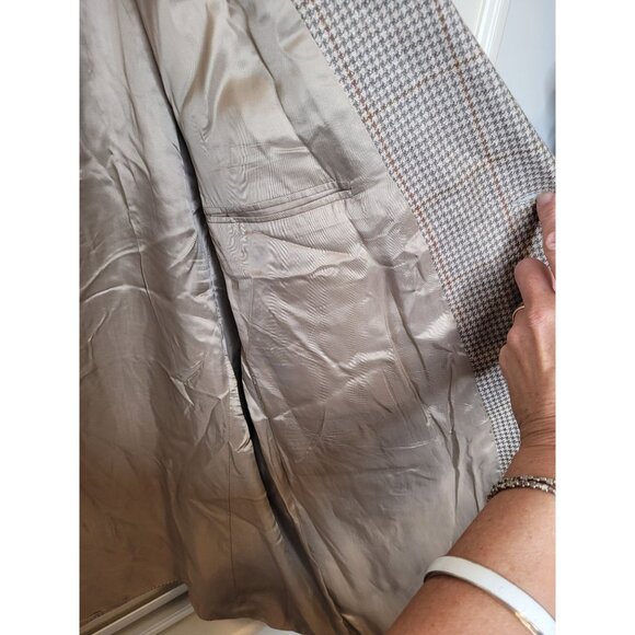 REPP Mens sz 50 Houndstooth Wool Sport Coat Blazer Preppy Classic Office Prof - Picture 5 of 7